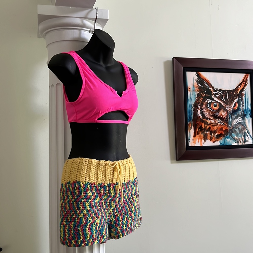 Hand Crochet 🧶 Kidcore Festival Shorts - so cute 🥰 🌸🌺🌸